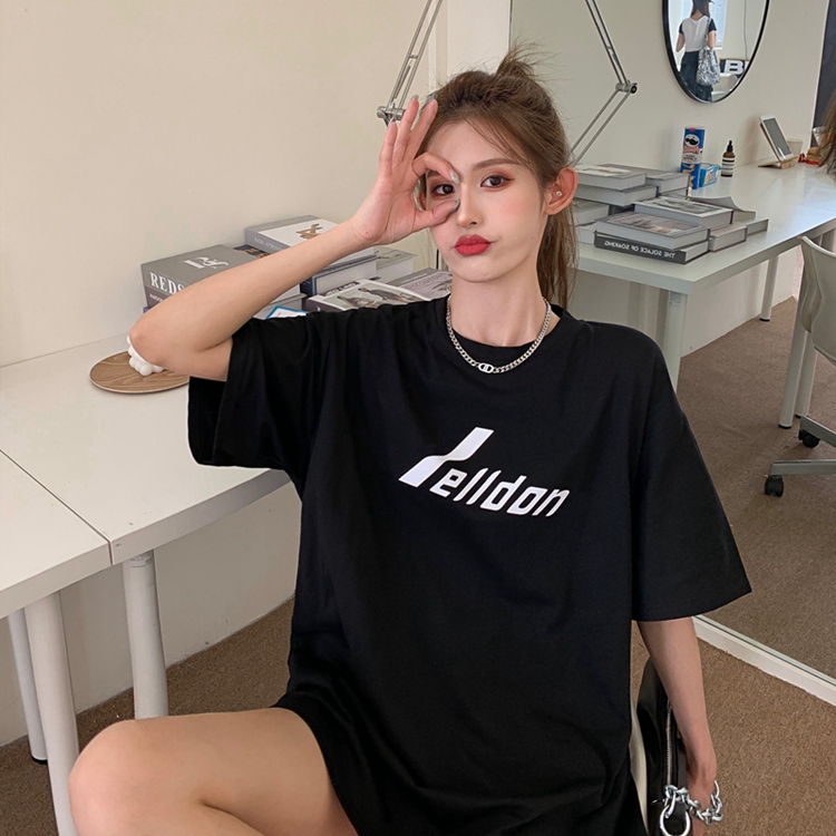 Áo Thun Ngắn Tay In Chữ Nhiều Màu Cho Nữ