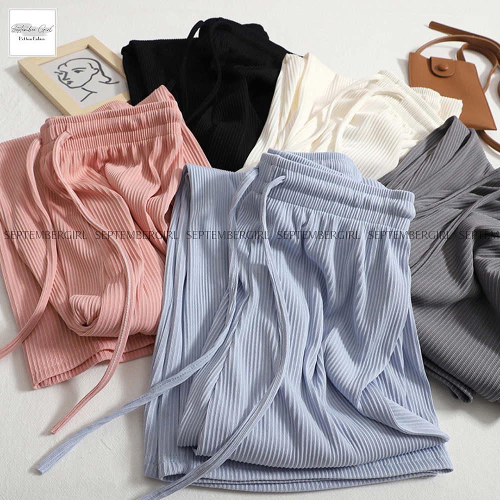 Quần culottes nữ dáng dài chất thun tăm SEPTEMBERGIRL QUAN NU 001V1