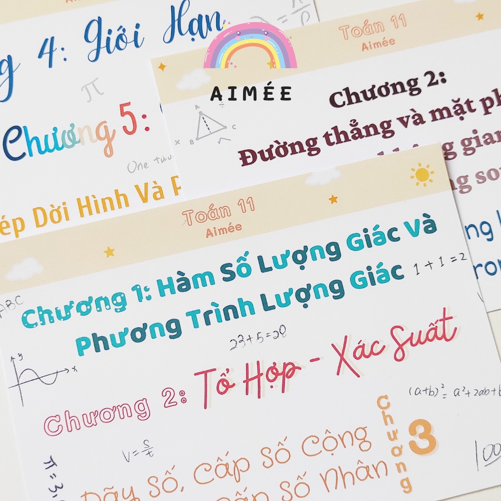 CŨ - Sticker Tiêu Đề Chương Toán 11  | Aimée