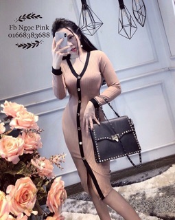 Đầm thun gân body quá tôn dáng