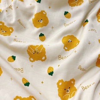 vải đũi lạnh gấu bear mềm mát
