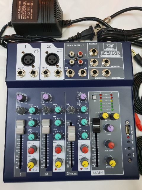 BỘ TRỘN ÂM THANH THU ÂM LIVESTREAM 4 CHANNEL LIVE MIXER BH 6 THÁNG ĐỔI MỚI