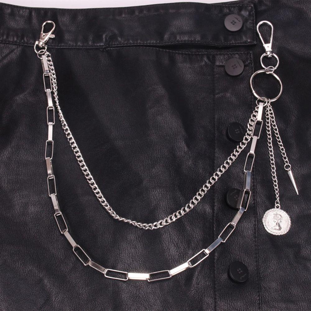 Dây Xích Kim Loại Hai Lớp Đeo Thắt Lưng Quần Jeans Phong Cách Hip Hop Cá Tính Dành Cho Nữ