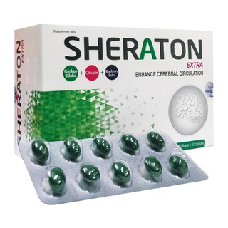 Thực phẩm chức năng hỗ trợ tăng cường tuần hoàn não Sheraton Extra, Hộp 60 viên
