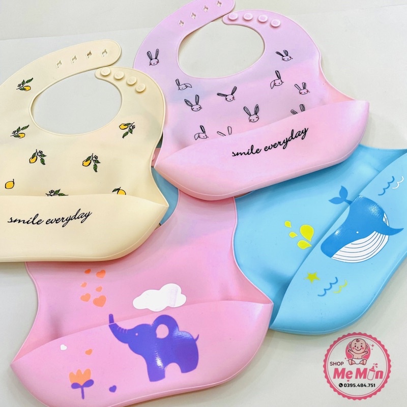 Yếm ăn dặm silicon Muslin Tree cho bé SHOP MẸ MIN