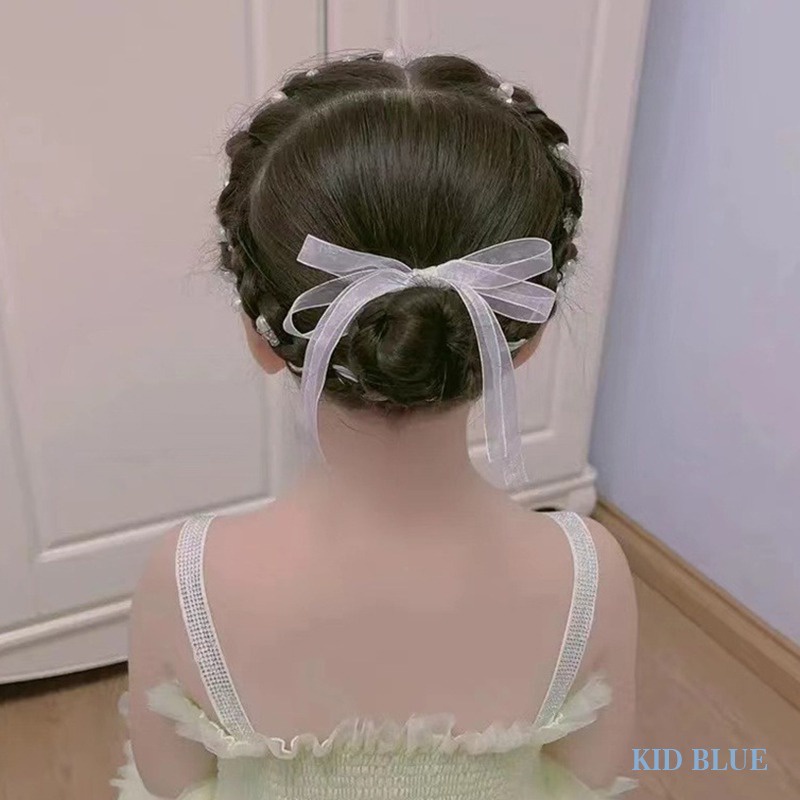 Dây Cột Tóc Đính Ngọc Trai Pha Lê Hai Công Dụng Phong Cách Nhật Hàn