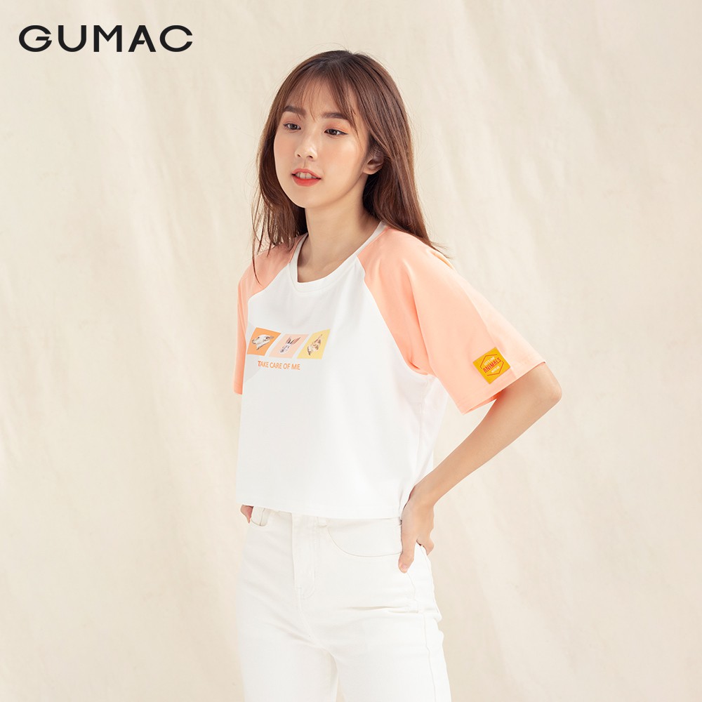 [Mã WABRGU100 giảm 15% đơn 249K tối đa 100k] Áo croptop in Take care ATA1073 GUMAC | BigBuy360 - bigbuy360.vn