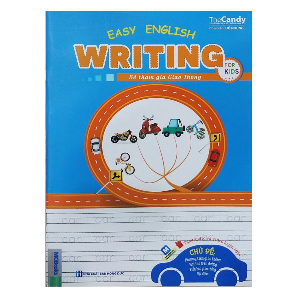 Sách - Easy english writing for kids - bé tham gia giao thông