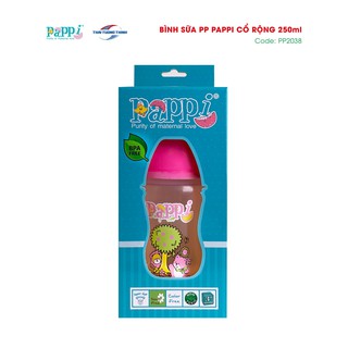 Bình sữa cổ rộng Pappi Thái Lan 250ml