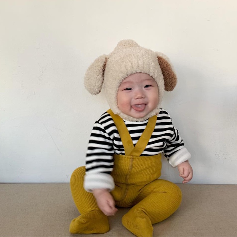 Mũ cho mũ trẻ em Mới sinh Trẻ mới biết đi Caps Kids Bear Plush Cute Hats Boy Girl Fashion Bunny Caps Cartoon Winter Autumn Warm AKKU