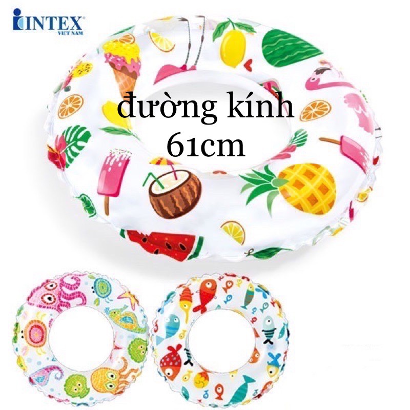 Phao Tròn 61cm dành cho trẻ em cao cấp, nhiều màu sắc họa tiết nổi bật bắt mắt - LYLYSPORTS