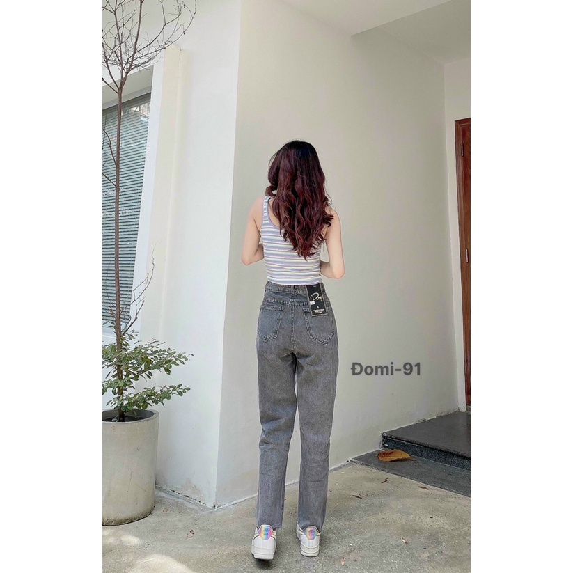 Quần Jeans Baggy Lưng Cao Ống Suông, Quần Jeans Baggy Nữ Ống Rộng, Quần Jeans Baggy Nữ Cạp Cao Ống Rộng