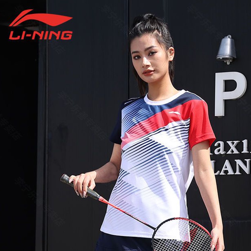 Li Ning Bộ Áo Thun Tay Ngắn Và Quần Short Thể Thao Đánh Cầu Lông Nhanh Khô Cho Nam Và Nữ