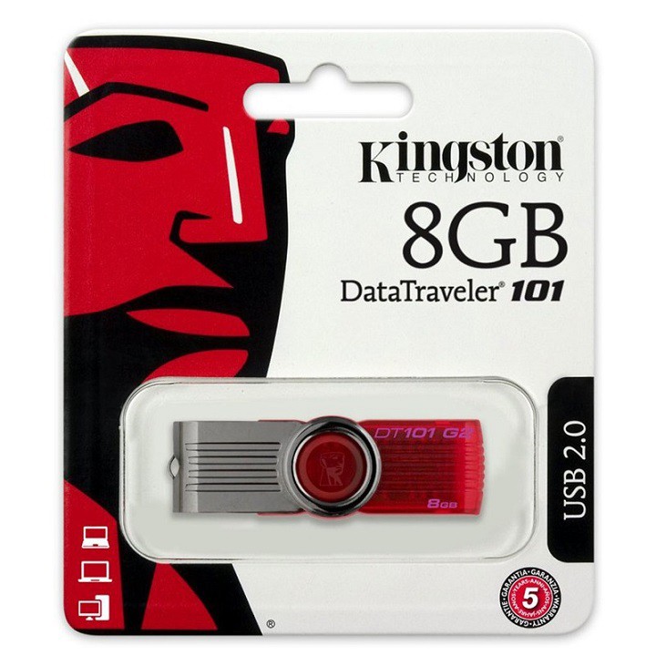 [Mã ELFLASH3 hoàn 10K xu đơn 20K] USB 8G Kingston Chính hãng FPT