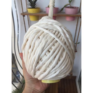 Dây thừng cotton se 1 chiều cotton làm macrame 0,5kg