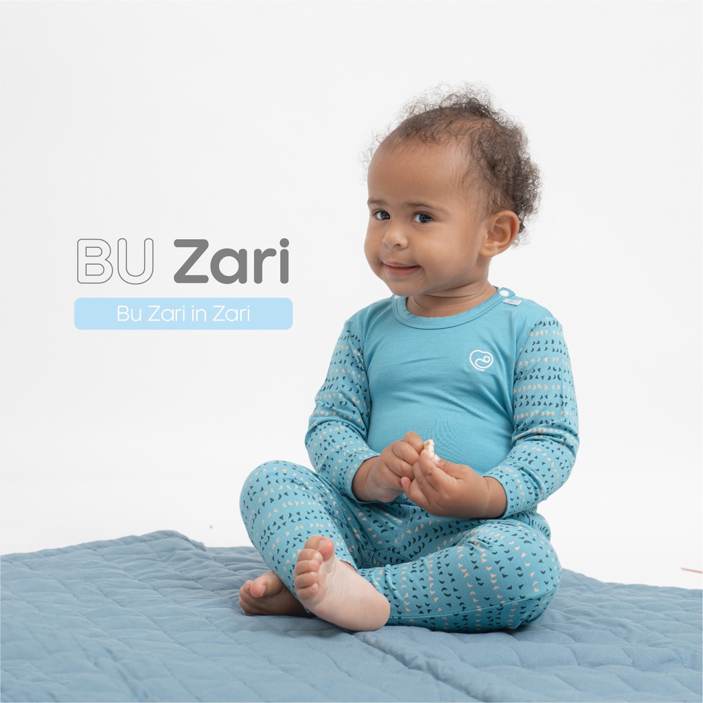 Bộ body chip cài vai Bambus New Moon Bu Baby dành cho bé trai bé gái mềm mại cao cấp