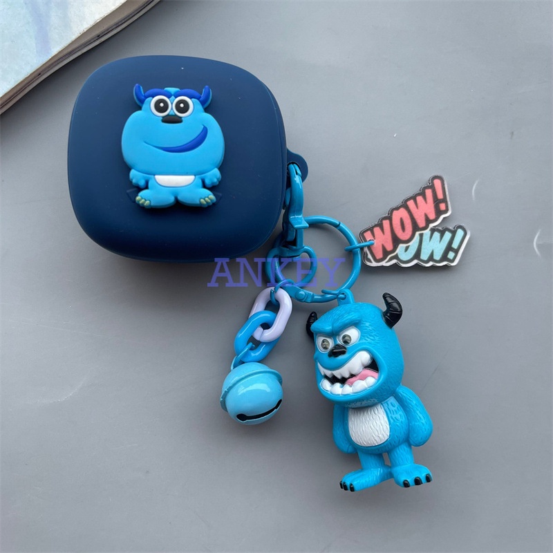 For Anker Soundcore P25i R50i P20i Case Silicone Lovely Earbuds Waterproof Shockproof Soft Protective Headphone Cover Headset Skin with Pendant