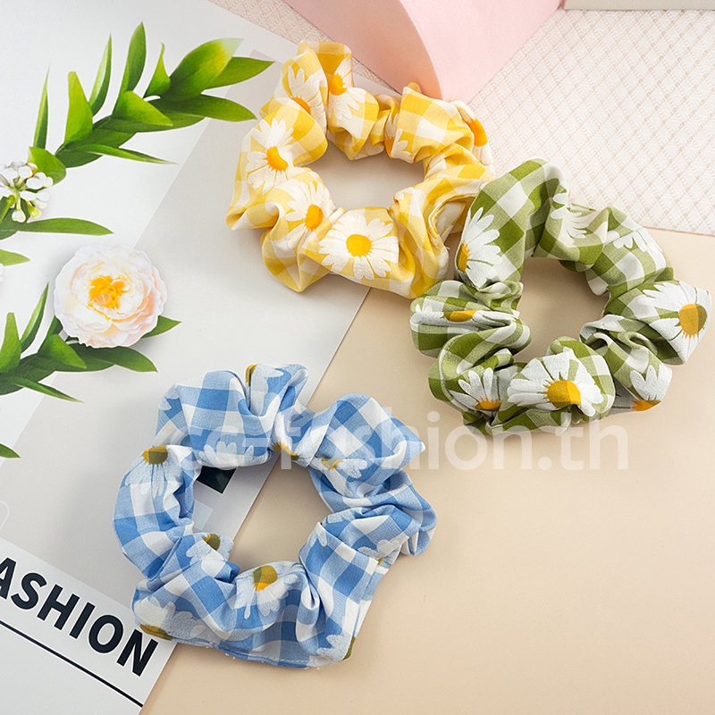 Dây Buộc Tóc Co Giãn Đính Hoa Cúc Thời Trang Hàn Quốc