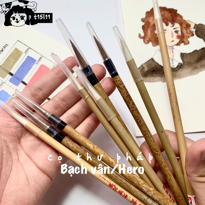 [t15l11] Cọ thư pháp Bạch Vân/Hero