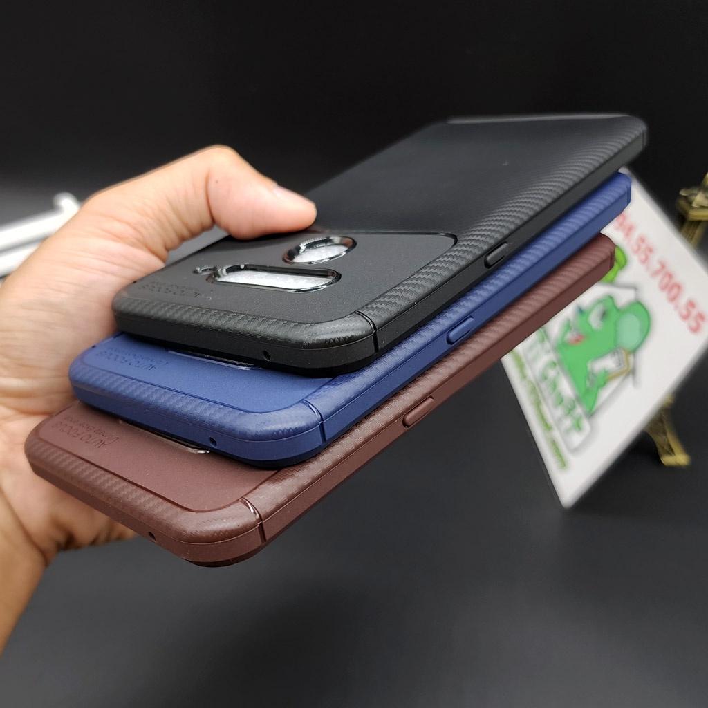 Ốp Lưng LG V50 AutoFocus Vân 3D Carbon Chống Sốc