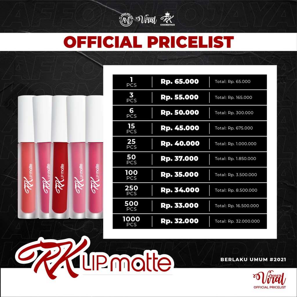 (Hàng Mới Về) Son Môi Rk Màu Lì Trang Điểm Chuyên Dụng | BigBuy360 - bigbuy360.vn