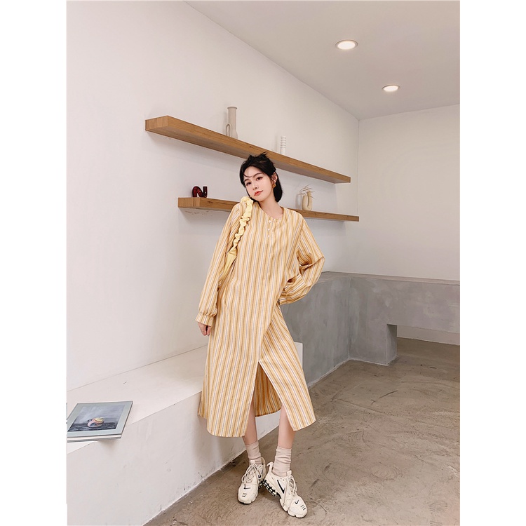 Váy Suông Đầm Suông A2400 set váy soc vàng+ gile be