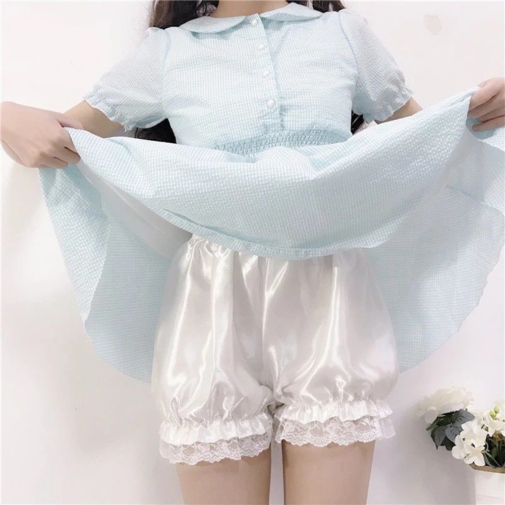 Quần An Toàn Mặc Trong Váy Viền Ren Màu Đen/Trắng Thời Trang Cho Nữ