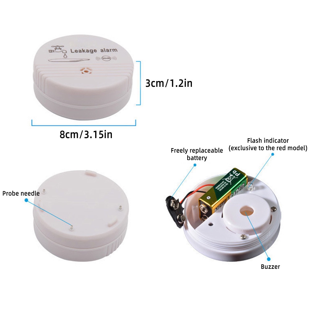 Mới Thiết Bị Báo Động Rò Rỉ Nước Cảm Biến 85dB