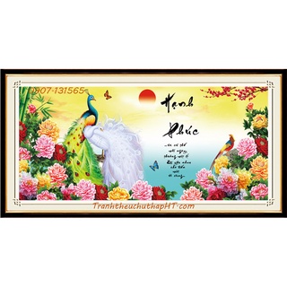 Tranh đính đá Đôi công Hạnh phúc VS445: 100*50cm (tự làm)