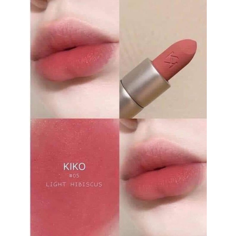 Son Kiko powder power 05 light hibiscus màu đỏ san hô