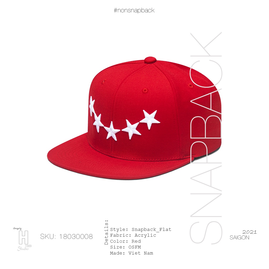 Nón Snapback 5-Stars Đỏ
