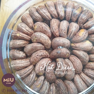 Hạt Điều A+ Rang Muối (nguyên hạt, còn vỏ lụa)