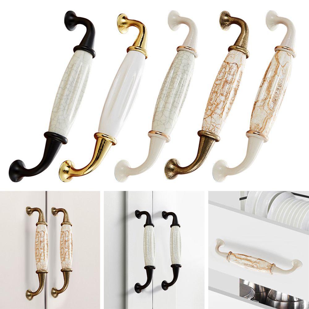 Tay Nắm Cửa Bằng Gốm Họa Tiết Cẩm Thạch