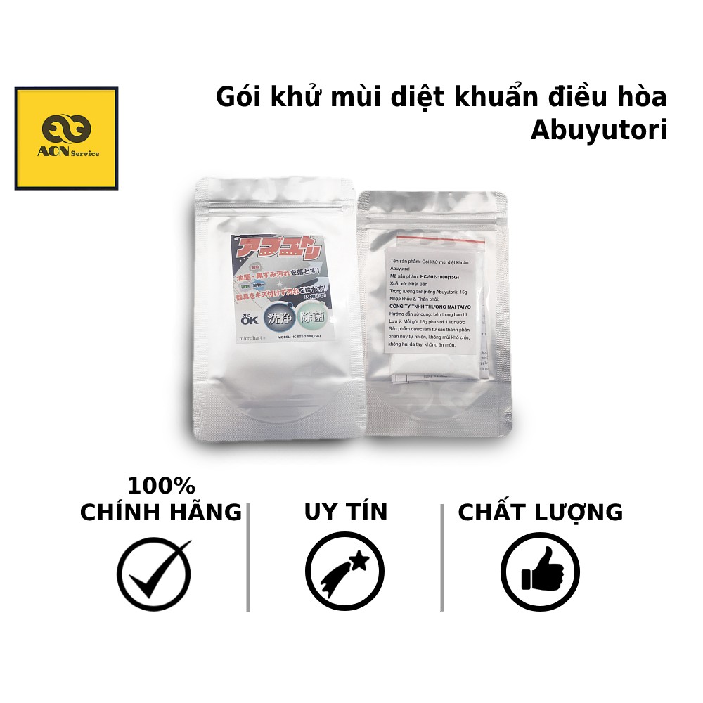 [Mã ELHA22 giảm 5% đơn 300K] Gói khử mùi diệt khuẩn điều hòa AbuYutori