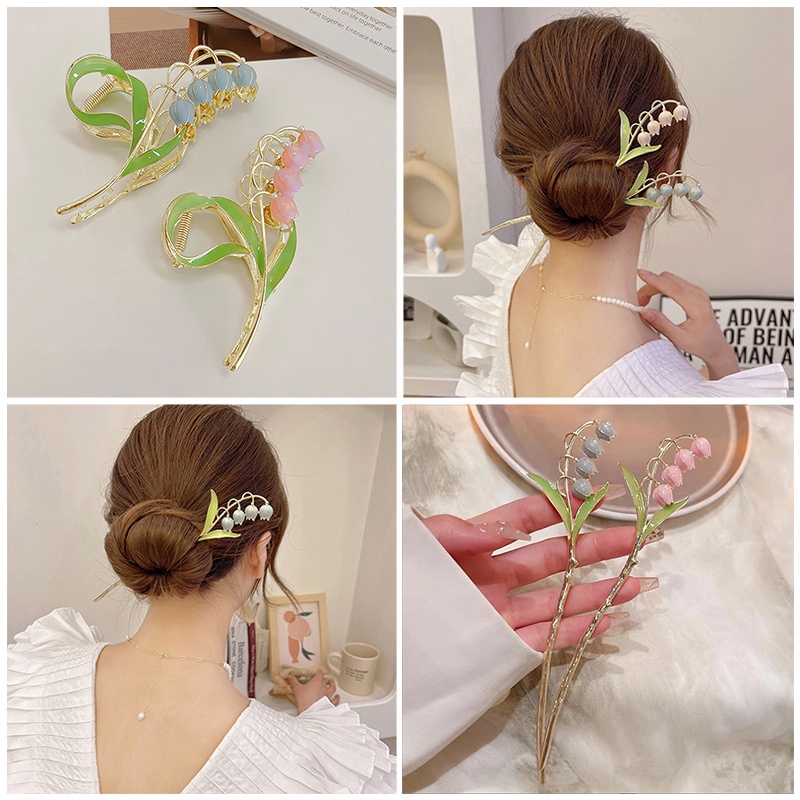 Kẹp Tóc Hoa Tulip Thời Trang Cho Nữ