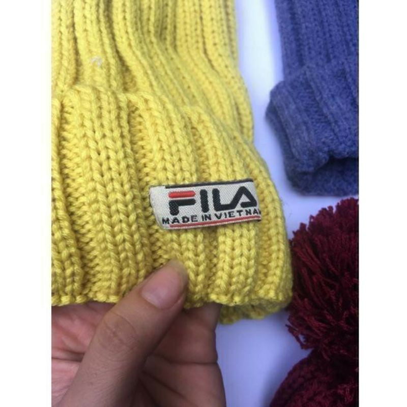 Mũ Len Beanie Gân Quả Bông Nhiều Mầu { Bán Sỉ }
