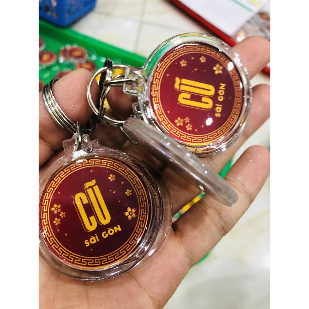 50 móc khóa mica trong suốt 4 loại hình dáng - Móc khóa in theo yêu cầu 2 mặt