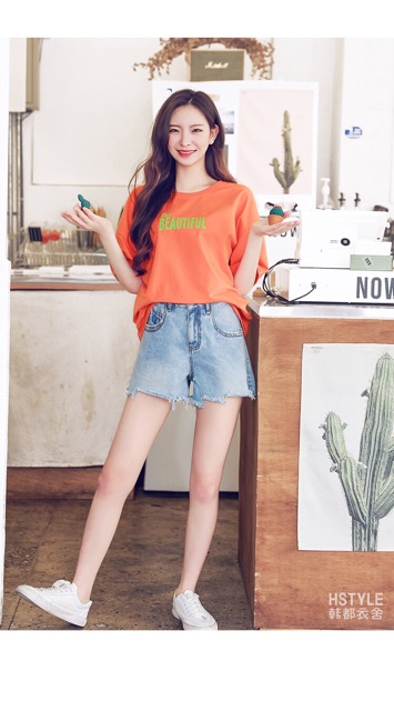 Áo thun tay lỡ form rộng cá tính