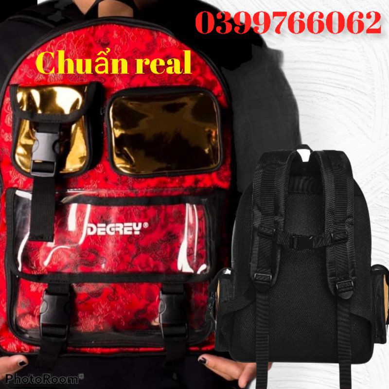 Balo Degrey Đỏ Backpack degrey Red phiên bản giới hạn tết thời trang đi học đi chơi