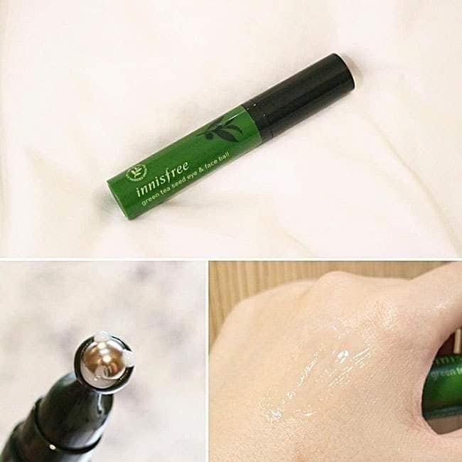 Thanh Lăn Dưỡng Mắt &amp; Da Mặt Innisfree Green Tea Seed Eye &amp; Face Ball 10ml