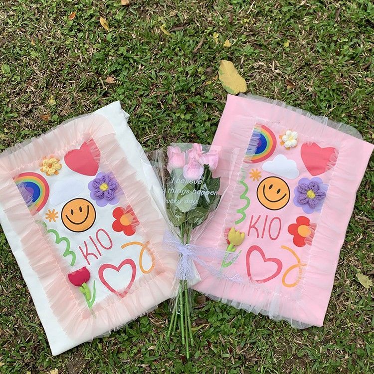 Áo Thun Tay Ngắn In Hình Hoa Tulip Thời Trang Dành Cho Nữ