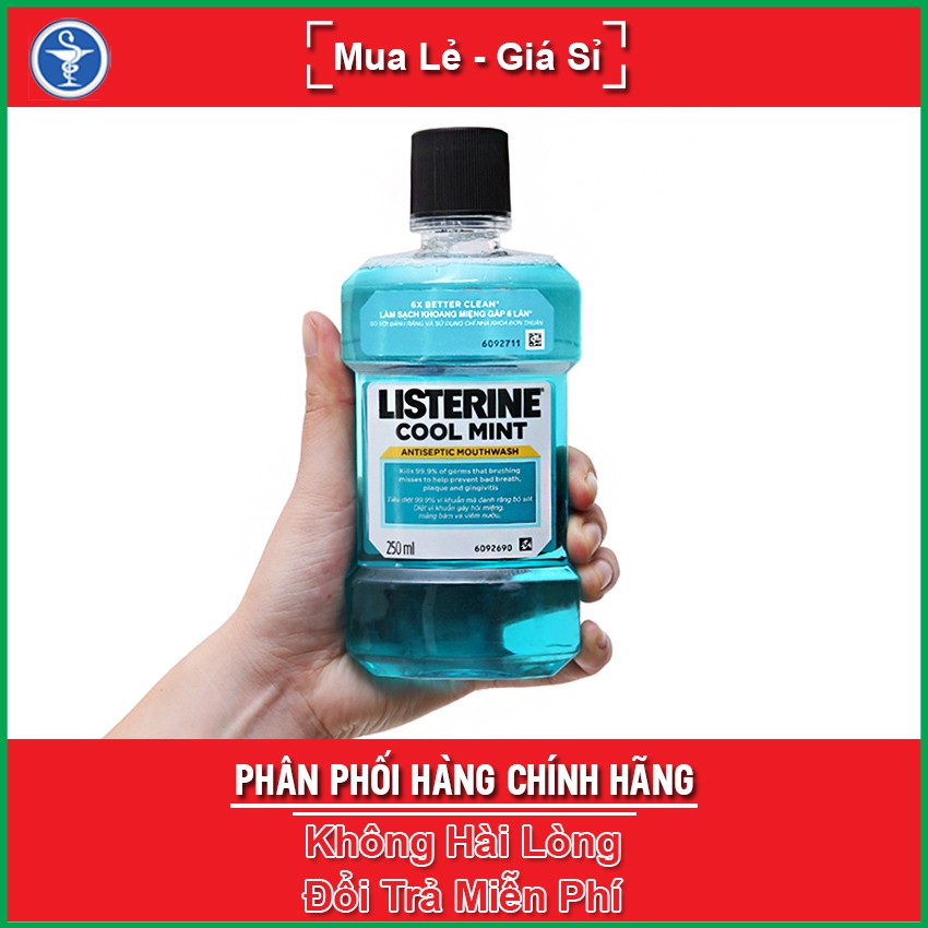 Nước súc miệng diệt khuẩn Listerine (250ml) - Hương bạc hà mát lạnh