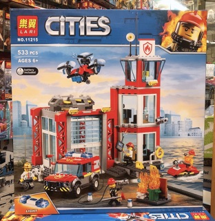 Có sẵn 🔥🔥 Lắp Ráp 11215 Trụ Sở Cứu Hoả 🔥🔥