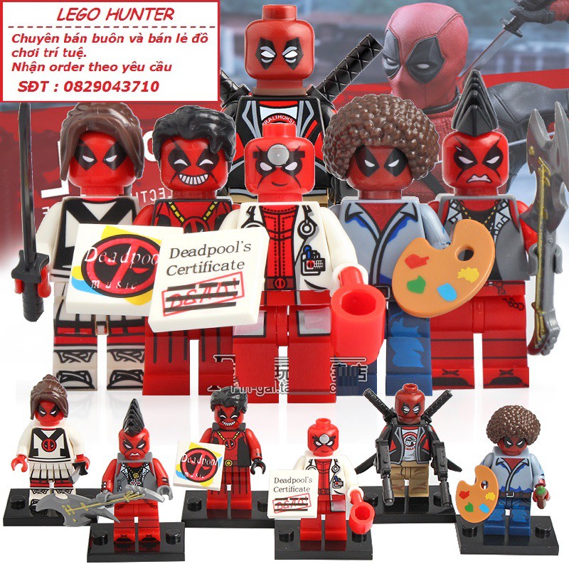 Lego Minifigures nhân vật Deadpool chế WM 6050