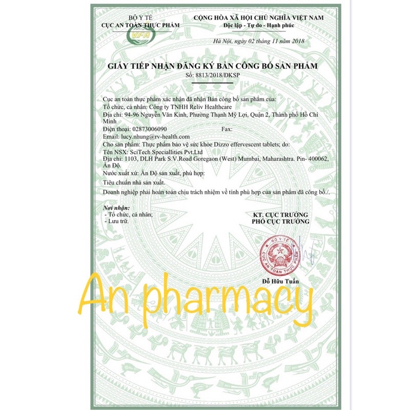 Viên sủi trợ tiêu hoá đầy hơi khó tiêu