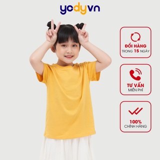 Áo phông YODY trẻ em cổ tròn, Áo thun cho bé mềm mịn thoáng mát TSK5219