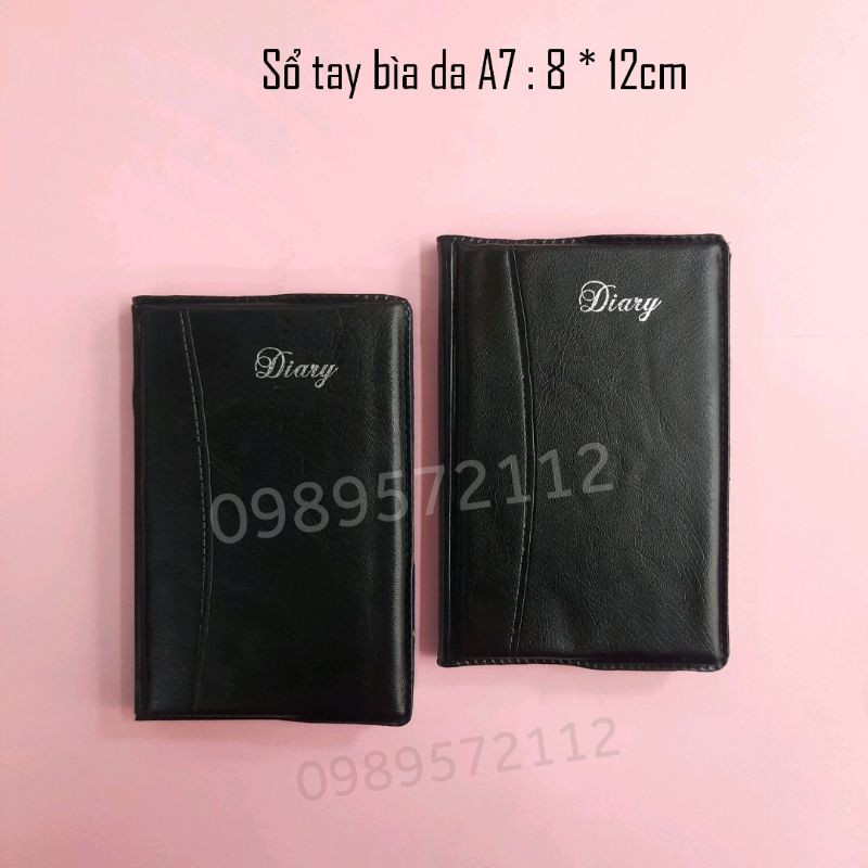 Sổ tay bìa da diary khổ A7