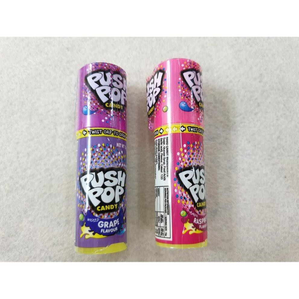 [Siêu hot] Combo 2 cái Kẹo Son Push Pop Candy hương vị Mâm Xôi, vị Cola loại 15g ( Mẫu mới - Nội địa USA-  Mỹ)