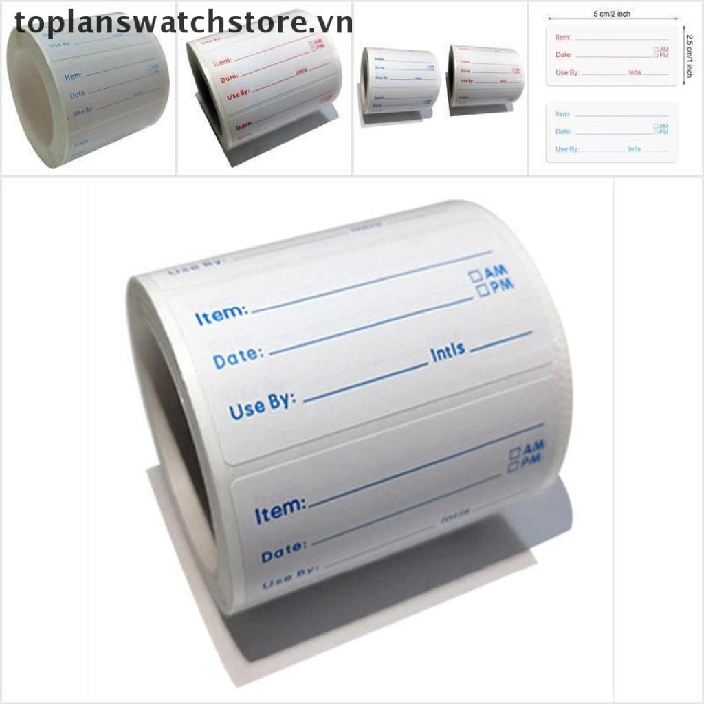 [PeaceShells11] 500 Nhãn Dán Thực Phẩm Đông Lạnh Cuộn Tròn Cho Nhà Bếp