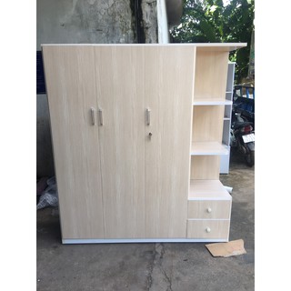 Tủ nhựa đài loan 4 cánh 2 ngăn kéo ngang 1m64 cao 1m85, tủ nhựa đựng quần áo